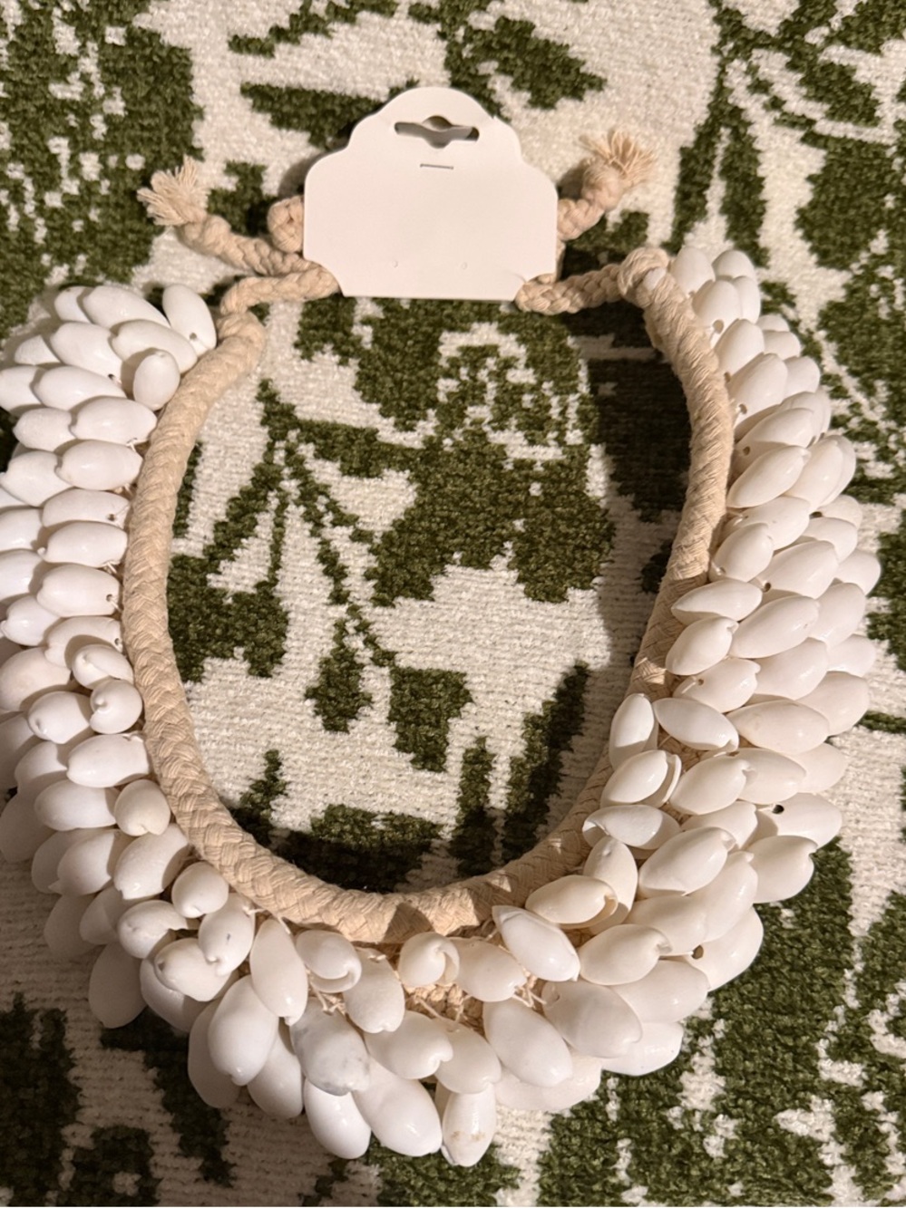 Cream Shell Statement Hair Necklace – Women Accessories